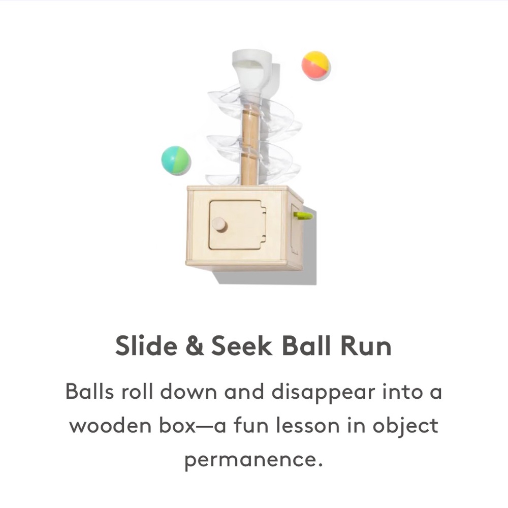 Lovevery Slide & Seek Ball Run (safe handle & doesn’t include balls)